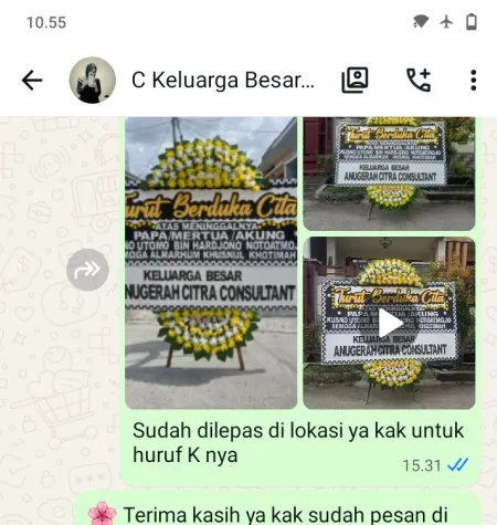 Pengiriman Papan Bunga Duka Senopati
