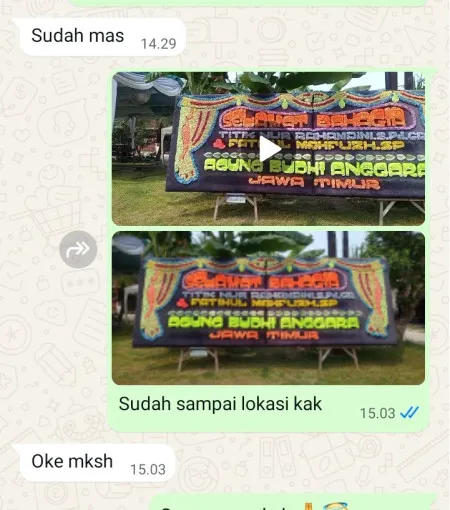 Pengiriman Papan Bunga Senopati